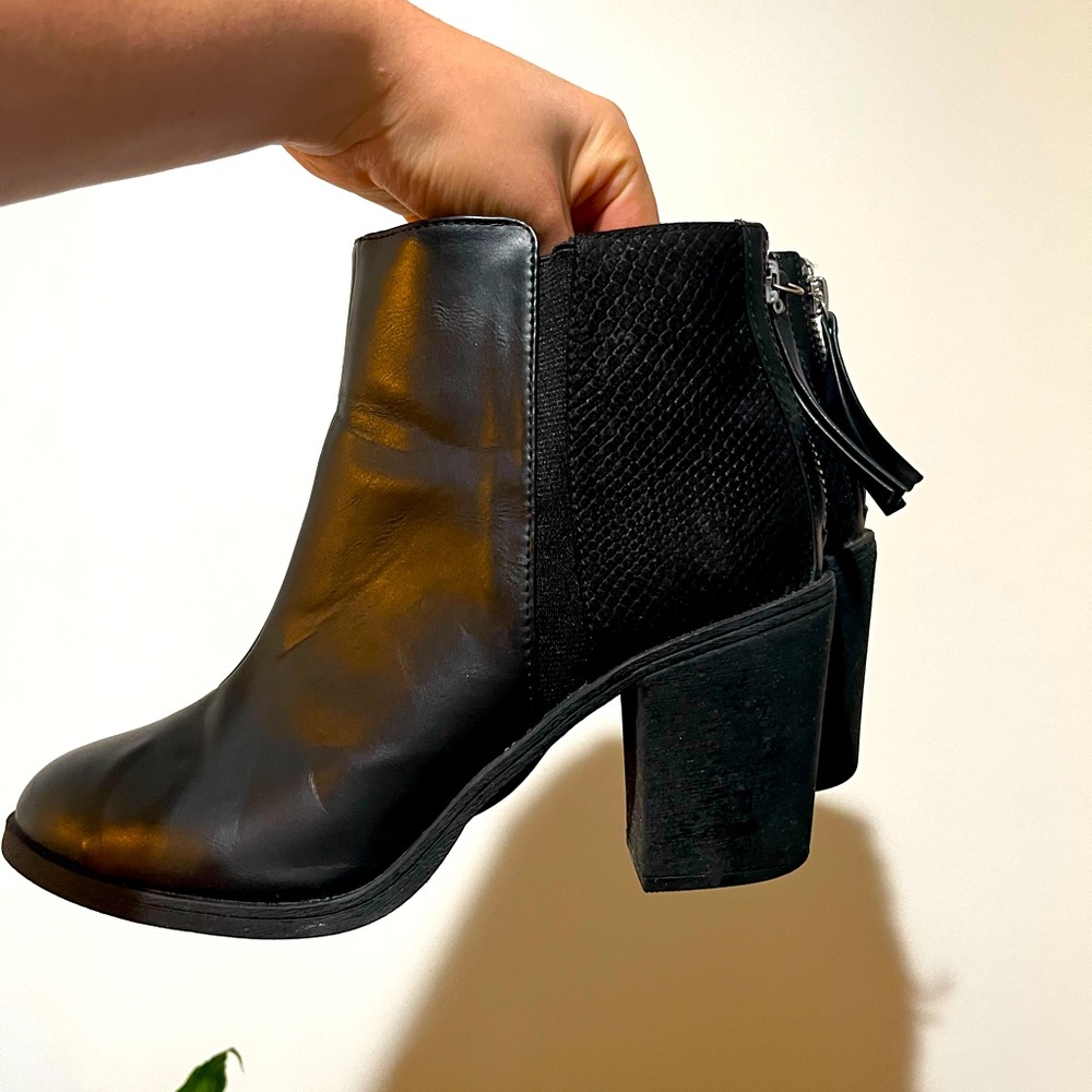 DIVIDED Ankle Boots , faux leather black